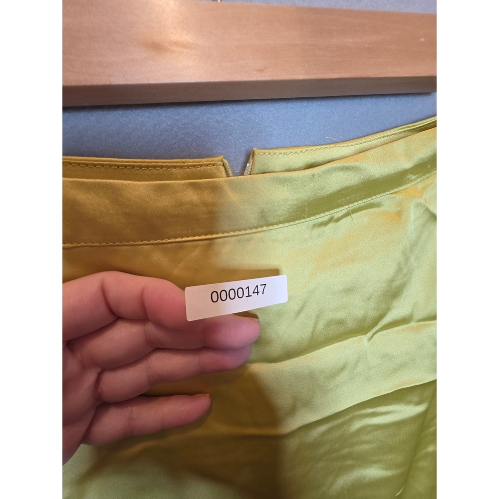 Sincerely Jules Chartreuse Yellow Satin Mini Skirt Size Medium RN160656 - Picture 7 of 9